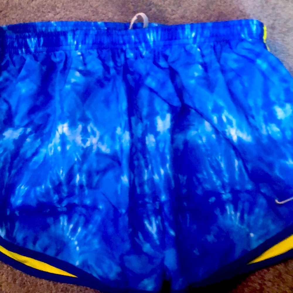 Blue tie-dye Nike shorts